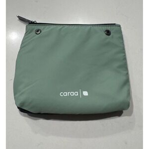 Caraa Travel Bag Pouch Mint Green Puffer Zip Closure Bag Mesh Vacation Small